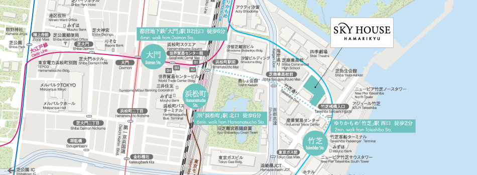 スカイハウス浜離宮 周辺情報